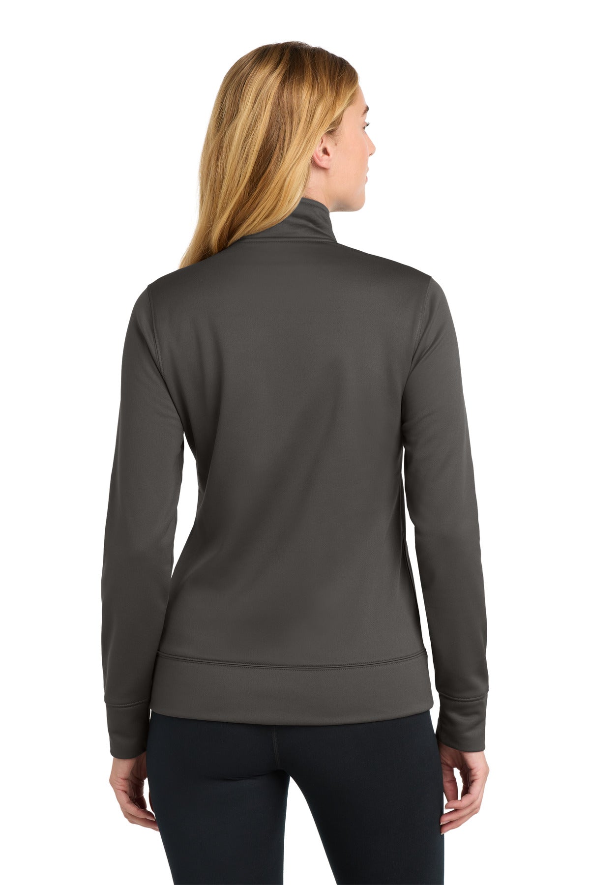 IronGrey Sport-Tek Women's Sport-Wick Fleece Full-Zip Jacket. LST241