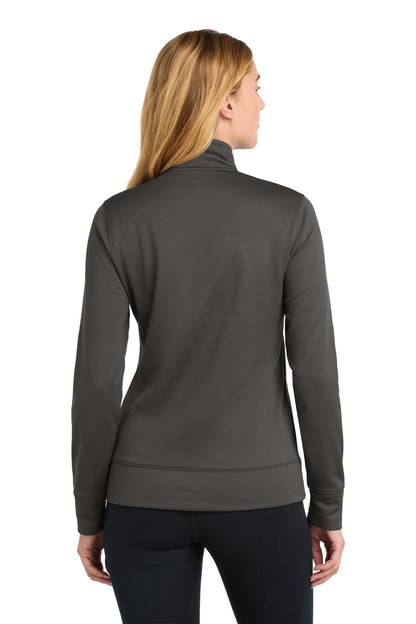 IronGrey Sport-Tek Women's Sport-Wick Fleece Full-Zip Jacket. LST241