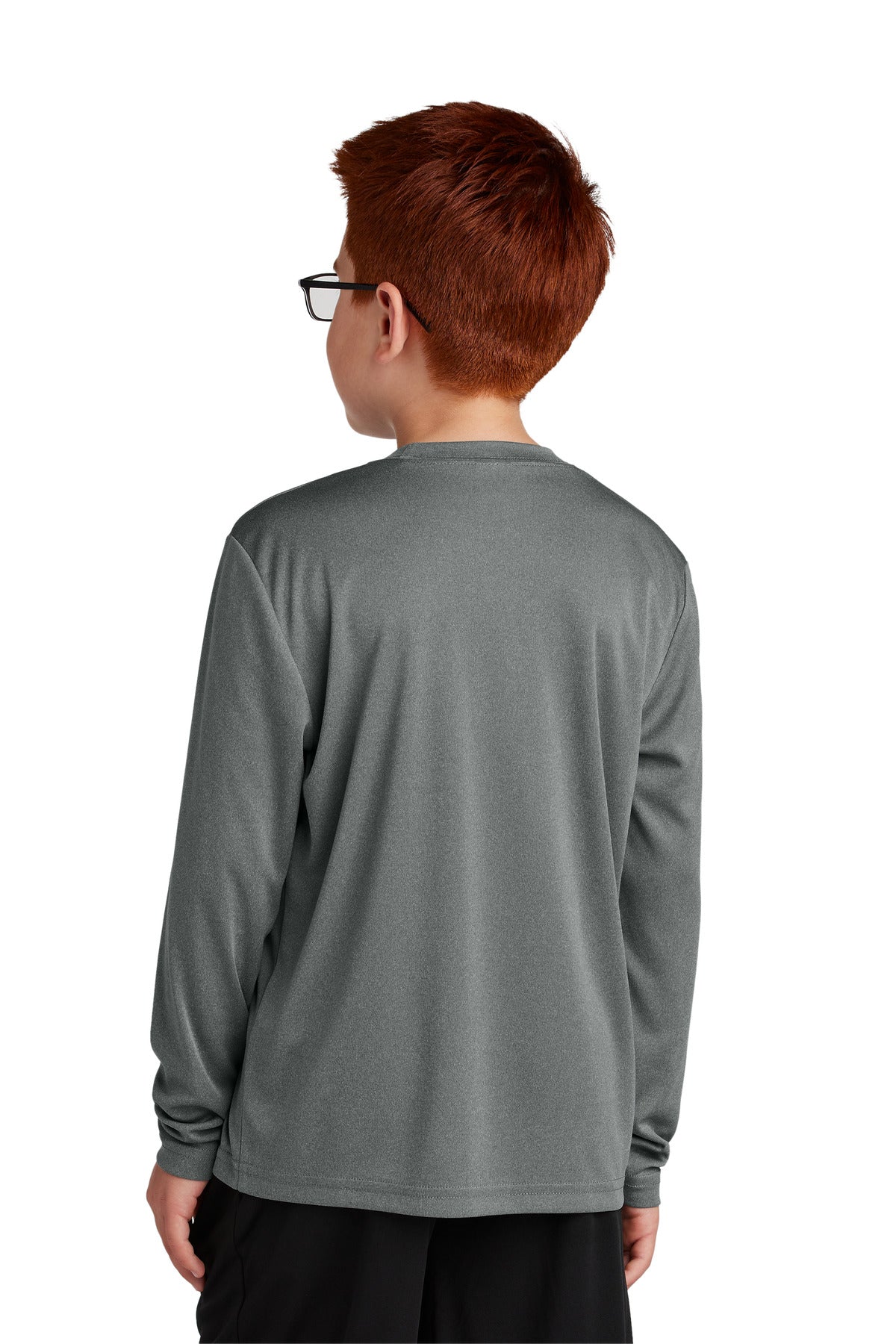 IronGreyHt Sport-Tek Youth Long Sleeve PosiCharge Competitor Tee. YST350LS