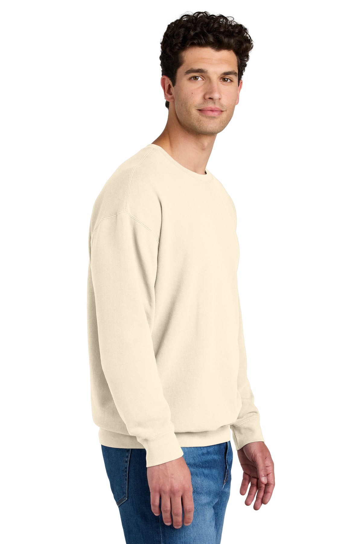 Ivory Comfort Colors Lightweight Crewneck Sweatshirt 1466