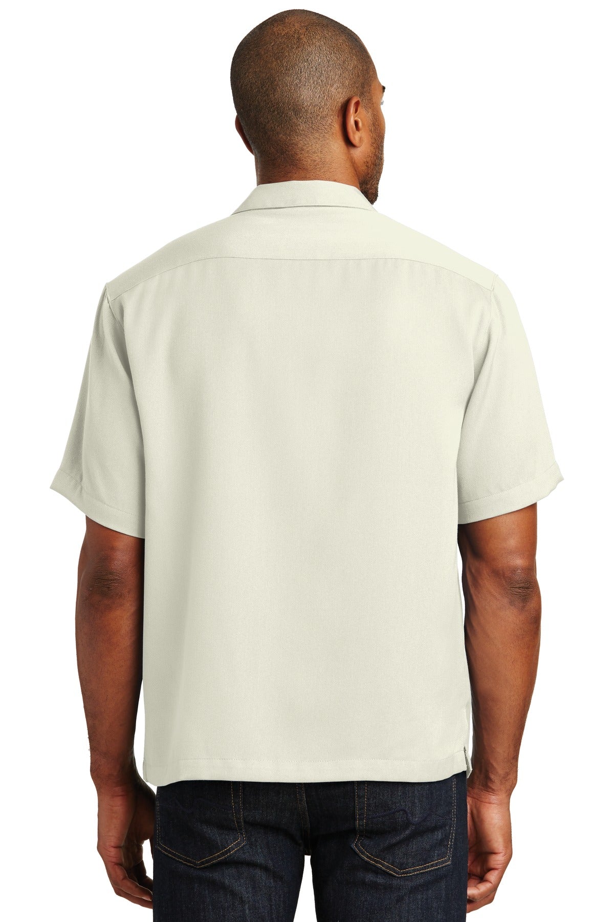 Ivory Port Authority Easy Care Camp Shirt. S535