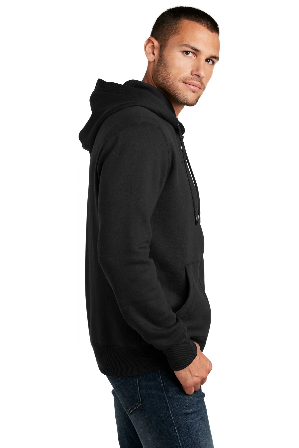 Jet Black District Perfect Weight Fleece Full-Zip Hoodie DT1103