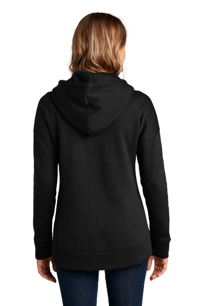 Jet Black District Women's Perfect Weight Fleece Drop Shoulder Full-Zip Hoodie DT1104