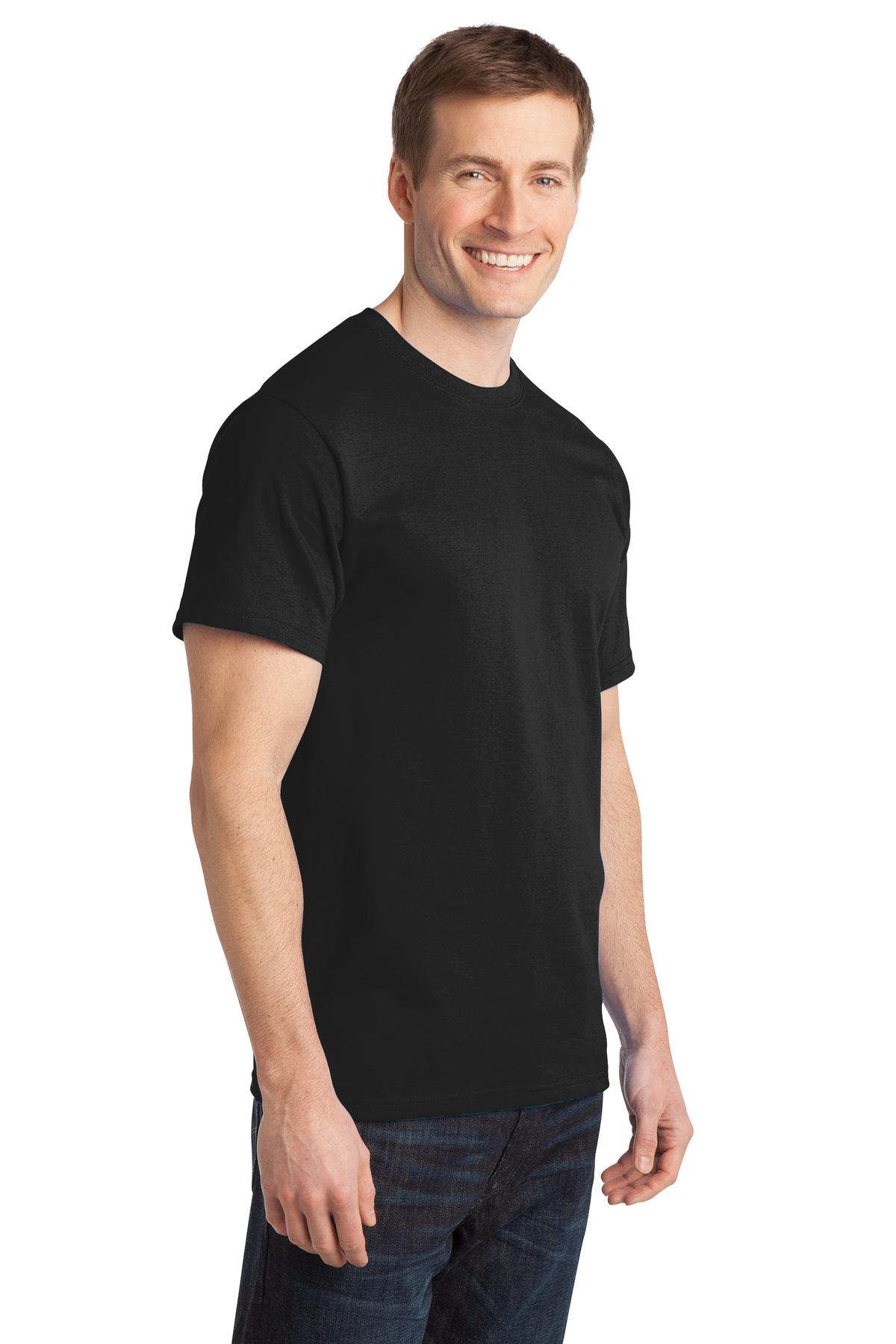 Jet Black Port & Company - Ring Spun Cotton Tee. PC150