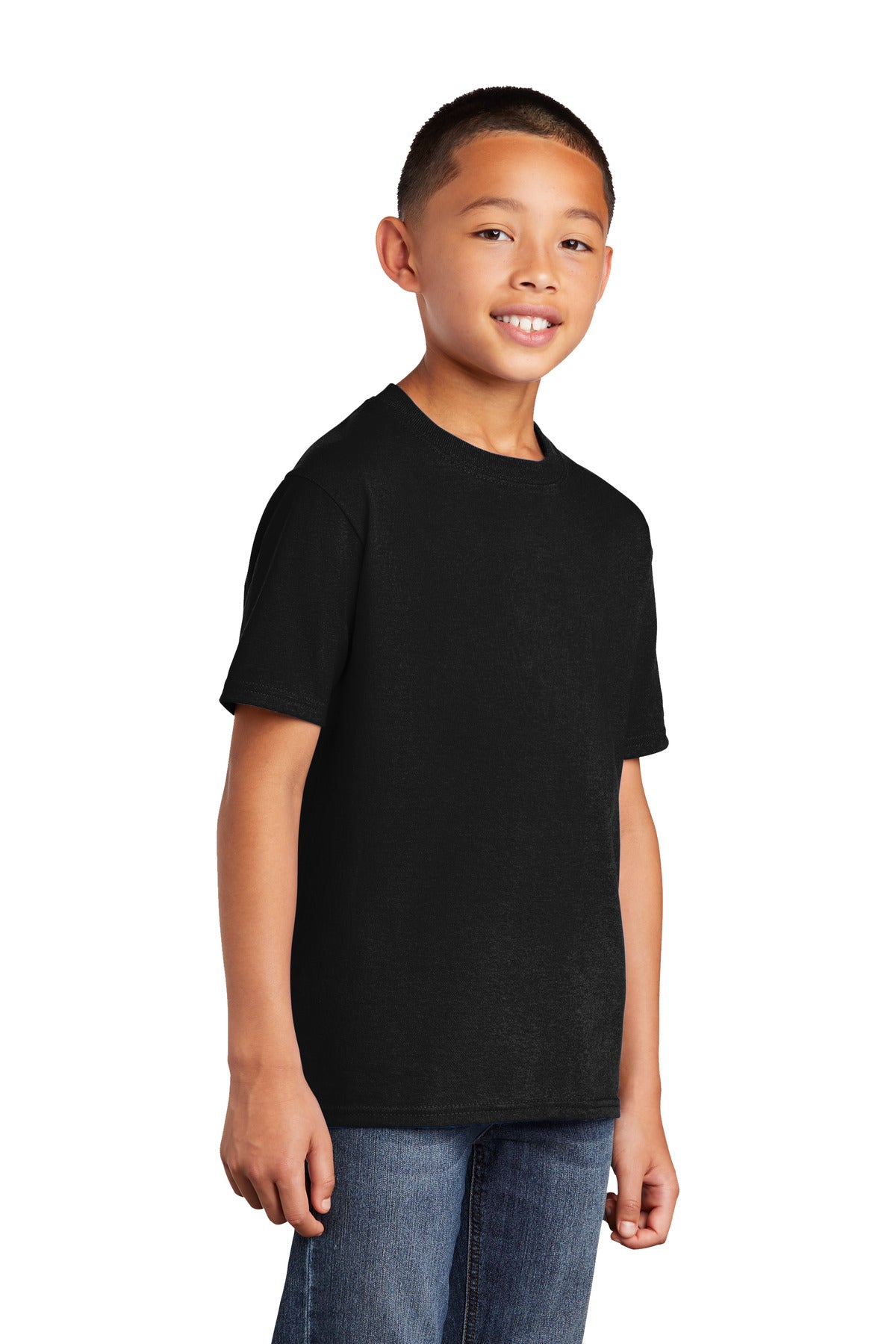 JetBlack Port & Company Youth Core Cotton DTG Tee PC54YDTG