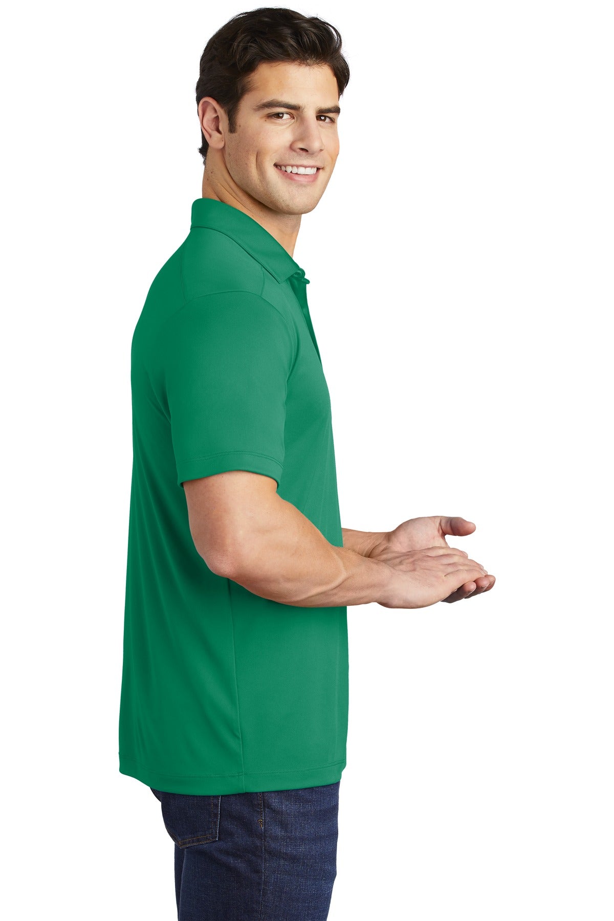 Kelly Green Sport-Tek Posi-UV Pro Polo. ST520