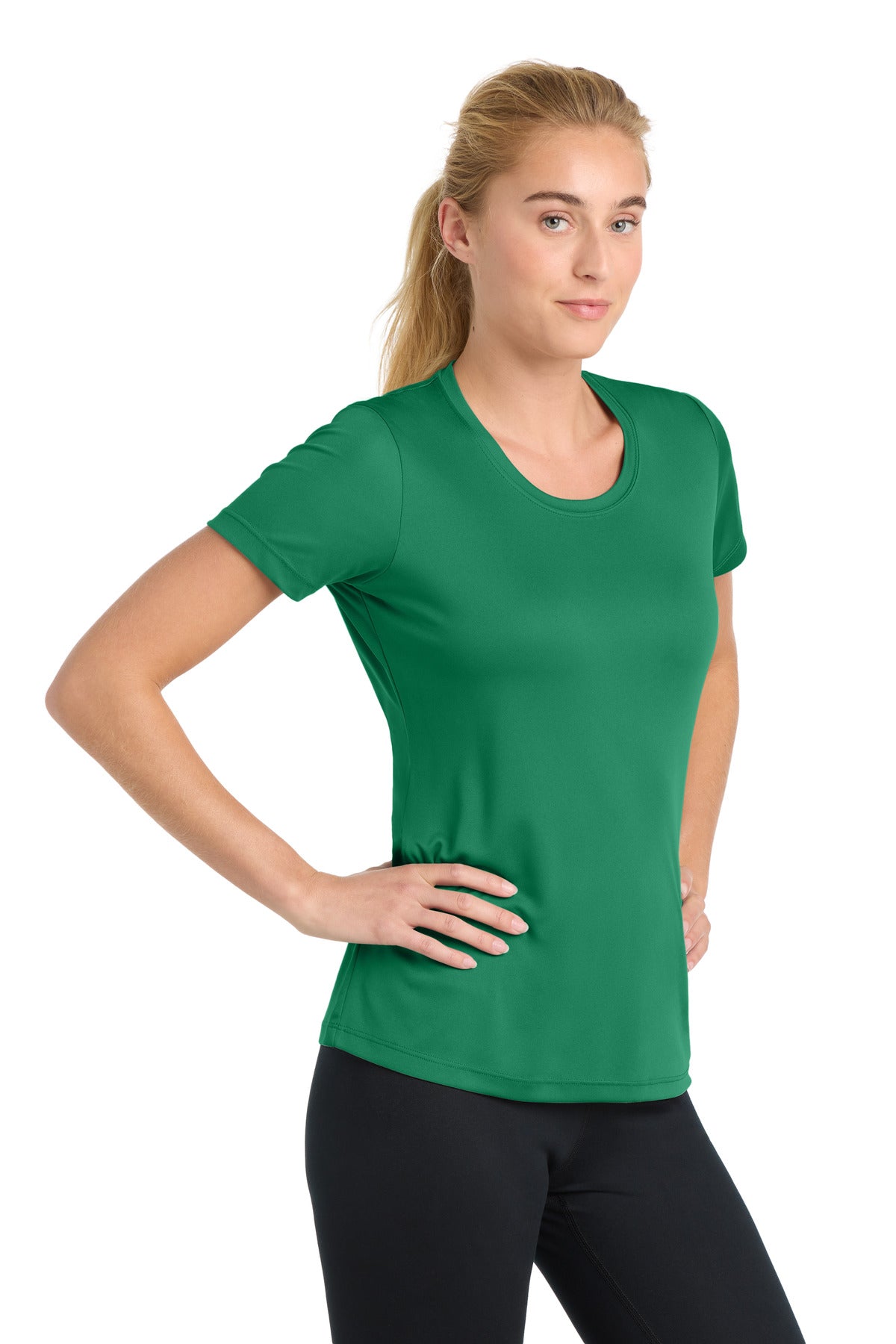 Kelly Green Sport-Tek Women's PosiCharge Competitor Tee. LST350