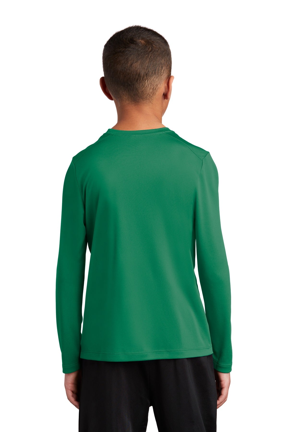 Kelly Green Sport-Tek Youth Posi-UV Pro Long Sleeve Tee. YST420LS