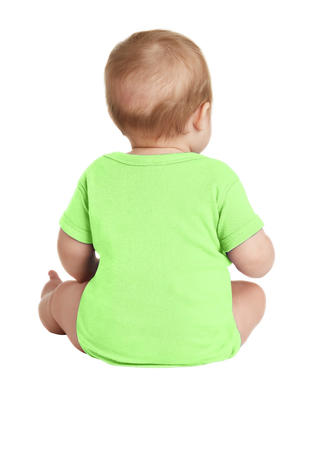 Key Lime Rabbit Skins Infant Short Sleeve Baby Rib Bodysuit. RS4400