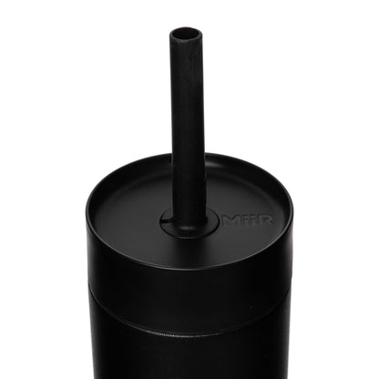 Black Powder MiiR® Sipper Straw Bottle - 16 Oz.