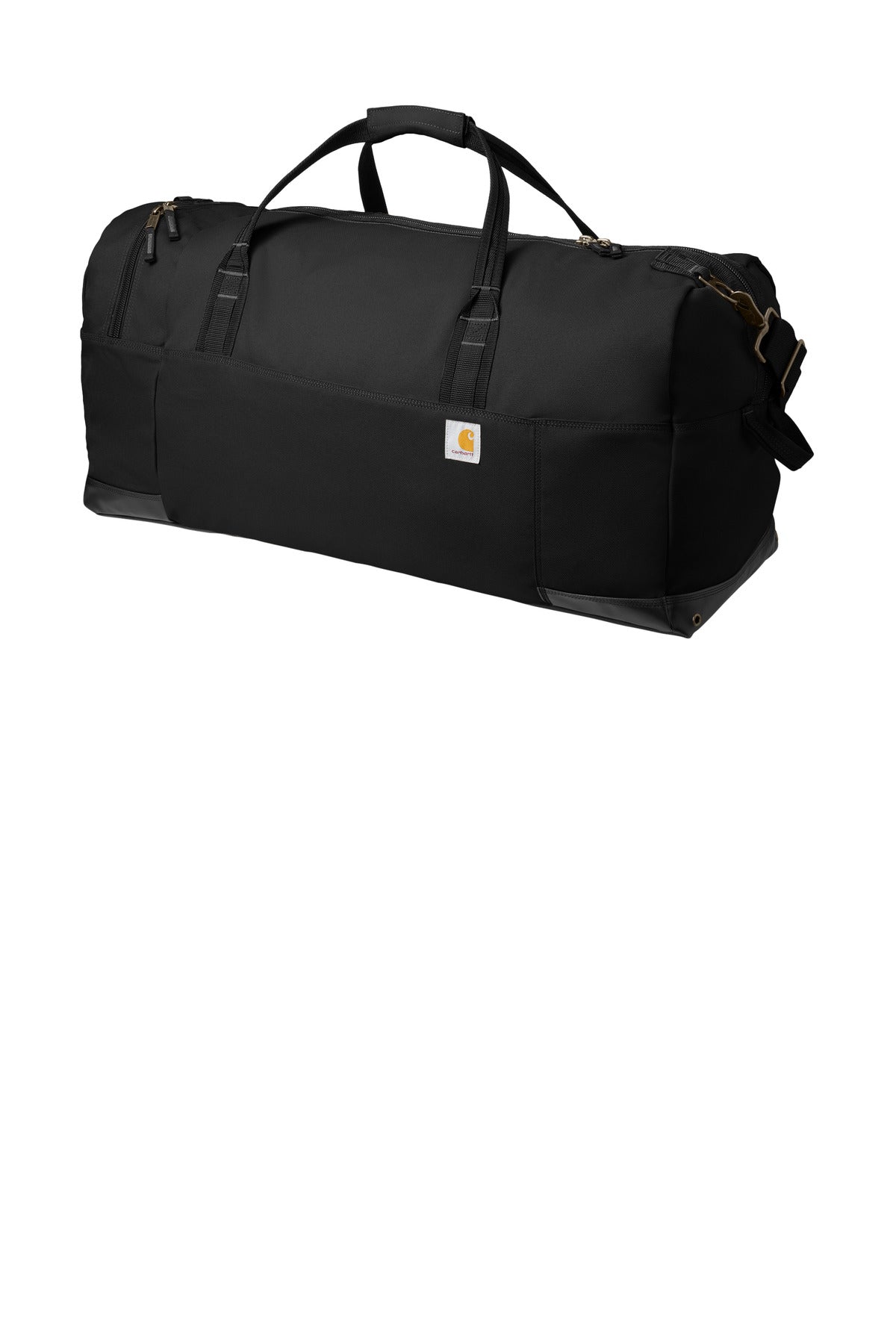 Left View of Black Carhartt 120L Foundry Series Duffel CTB0000487