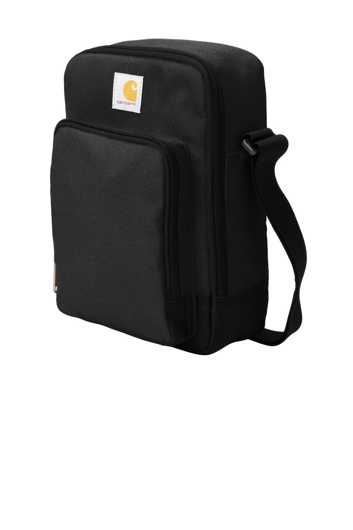 Left View of Black Carhartt Crossbody Zip Bag CTB0000482