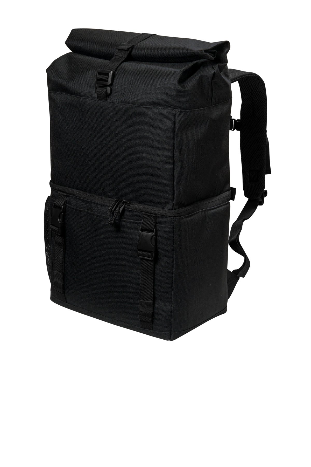Left View of Black Port Authority 18-Can Backpack Cooler BG501