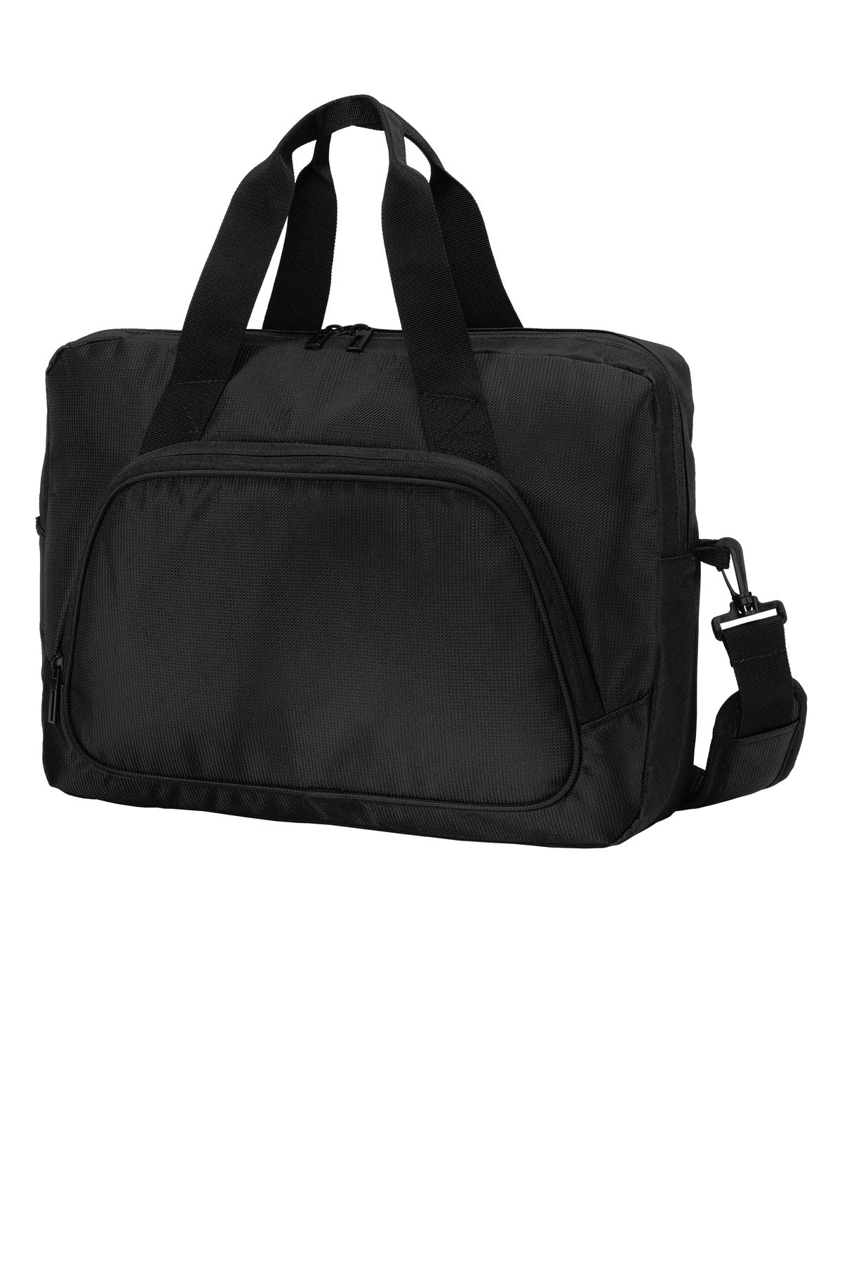 Left View of Black Port Authority City Briefcase. BG322