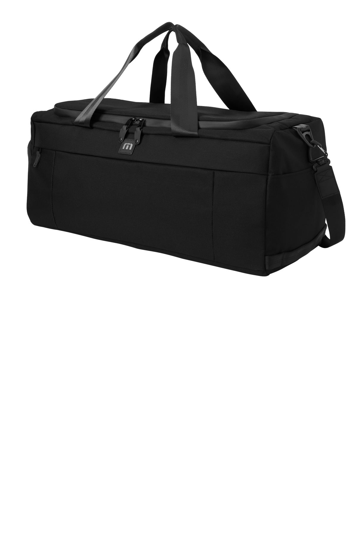 Left View of Black TravisMathew Duration Duffel TMB205