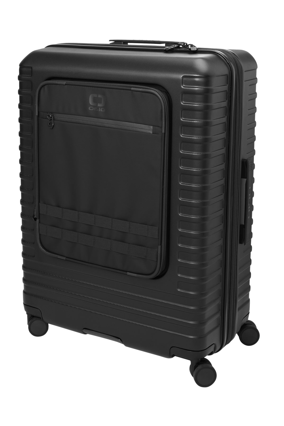 Left View of Blacktop OGIO Utilitarian Large Checked Spinner 413013