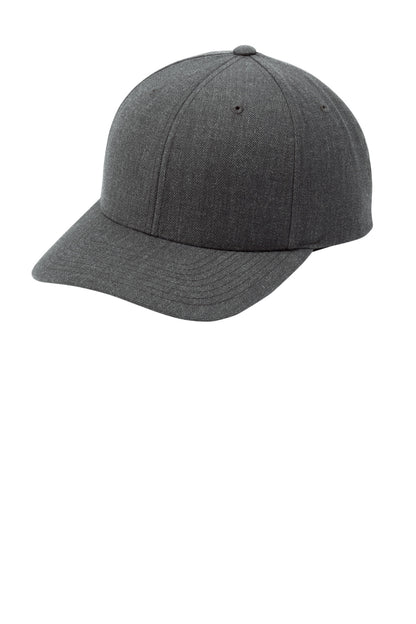 Left View of Dark Hthr Grey Sport-Tek YP Classics Curve Bill Snapback Cap. STC43