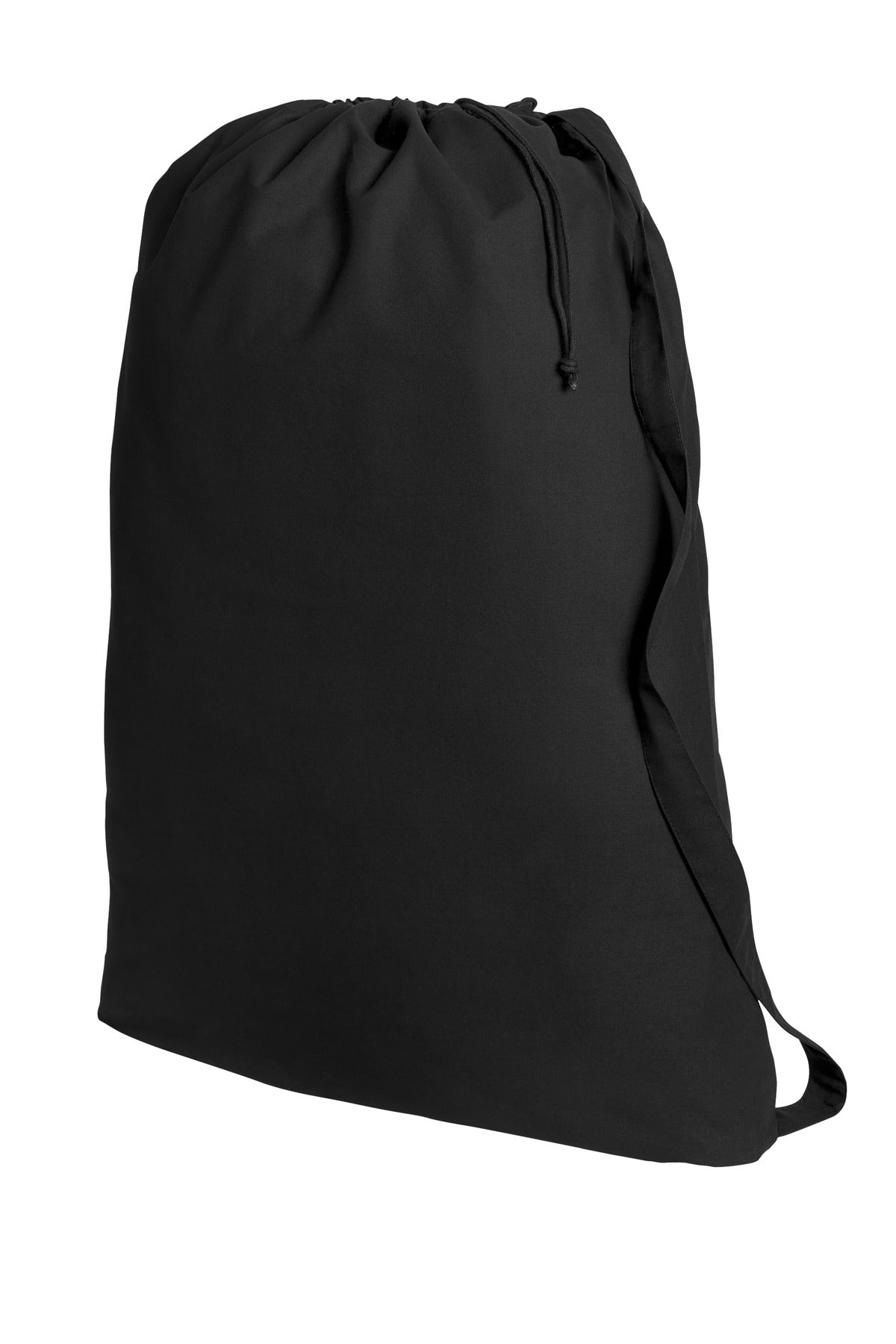 Left View of DeepBlack Port Authority Core Cotton Laundry Bag BG0850