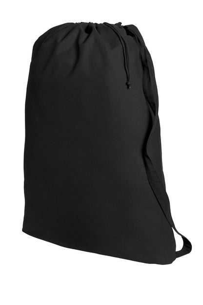 Left View of DeepBlack Port Authority Core Cotton Laundry Bag BG0850