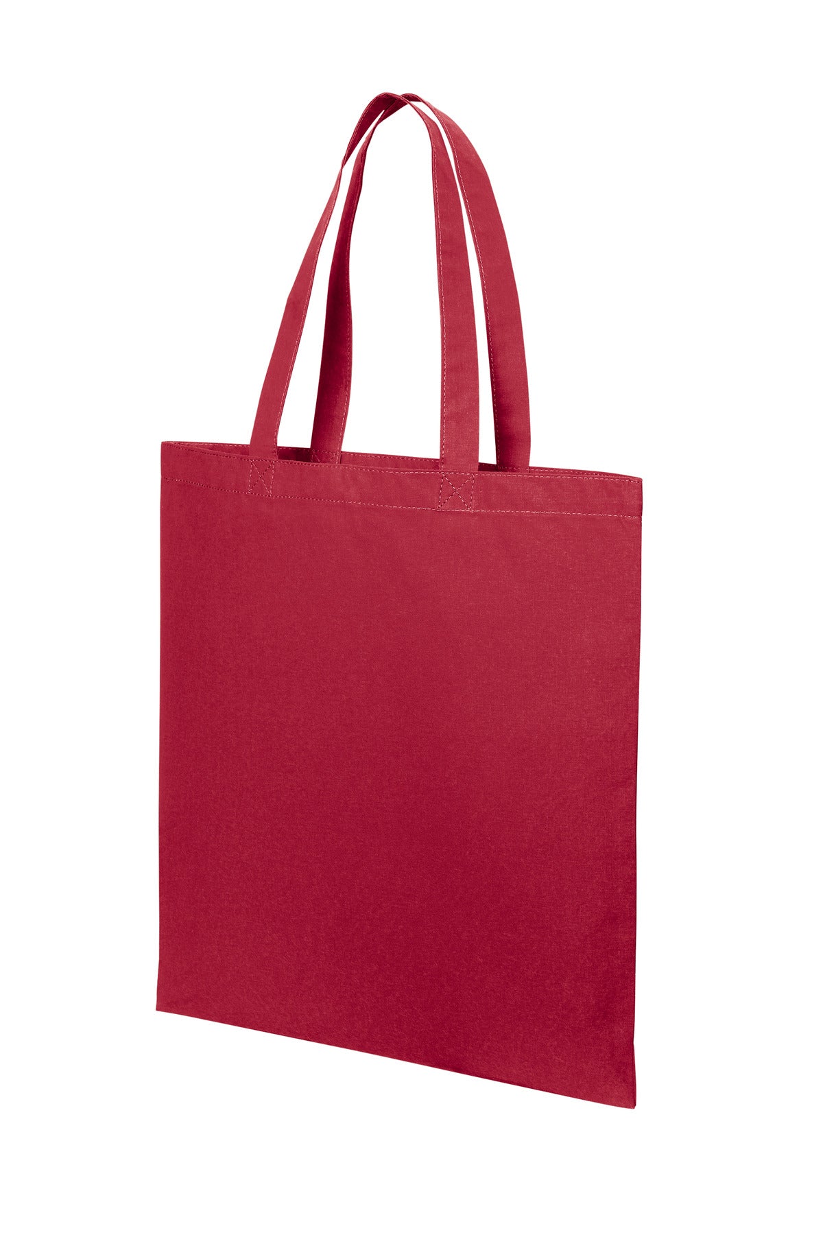 Left View of DeepRed Port Authority Core Cotton Tote BG1500