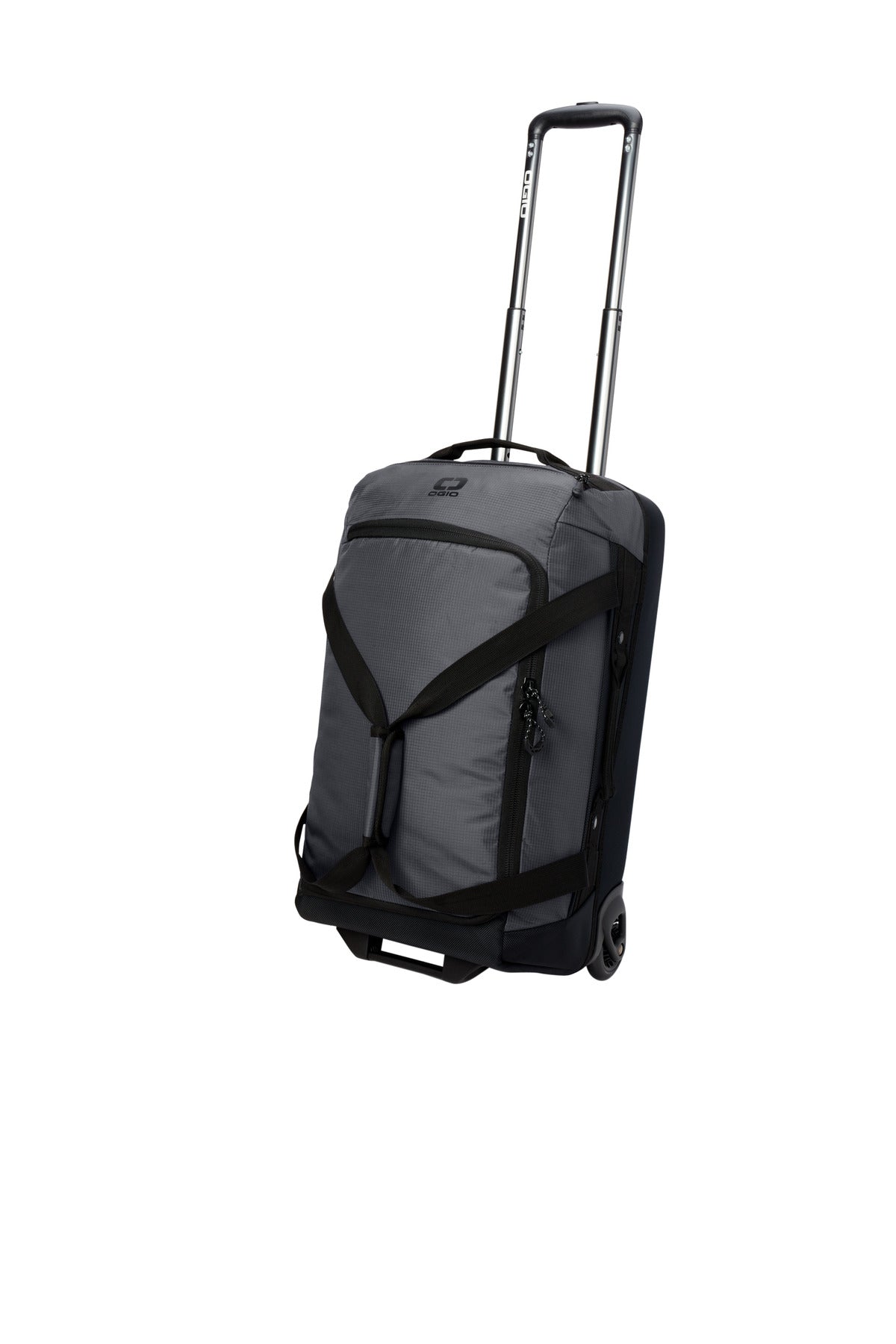 Left View of DieselGrey OGIO Passage Wheeled Carry-On Duffel 98002