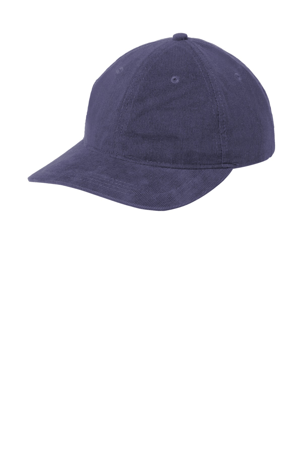Left View of DsBlNavy Port Authority Light Corduroy Dad Cap C973