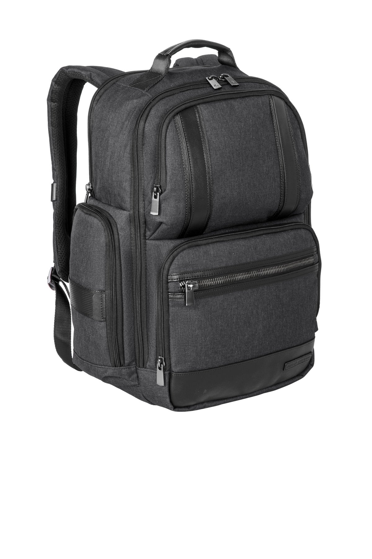 Left View of HthrGrey Brooks Brothers Grant Backpack BB18820