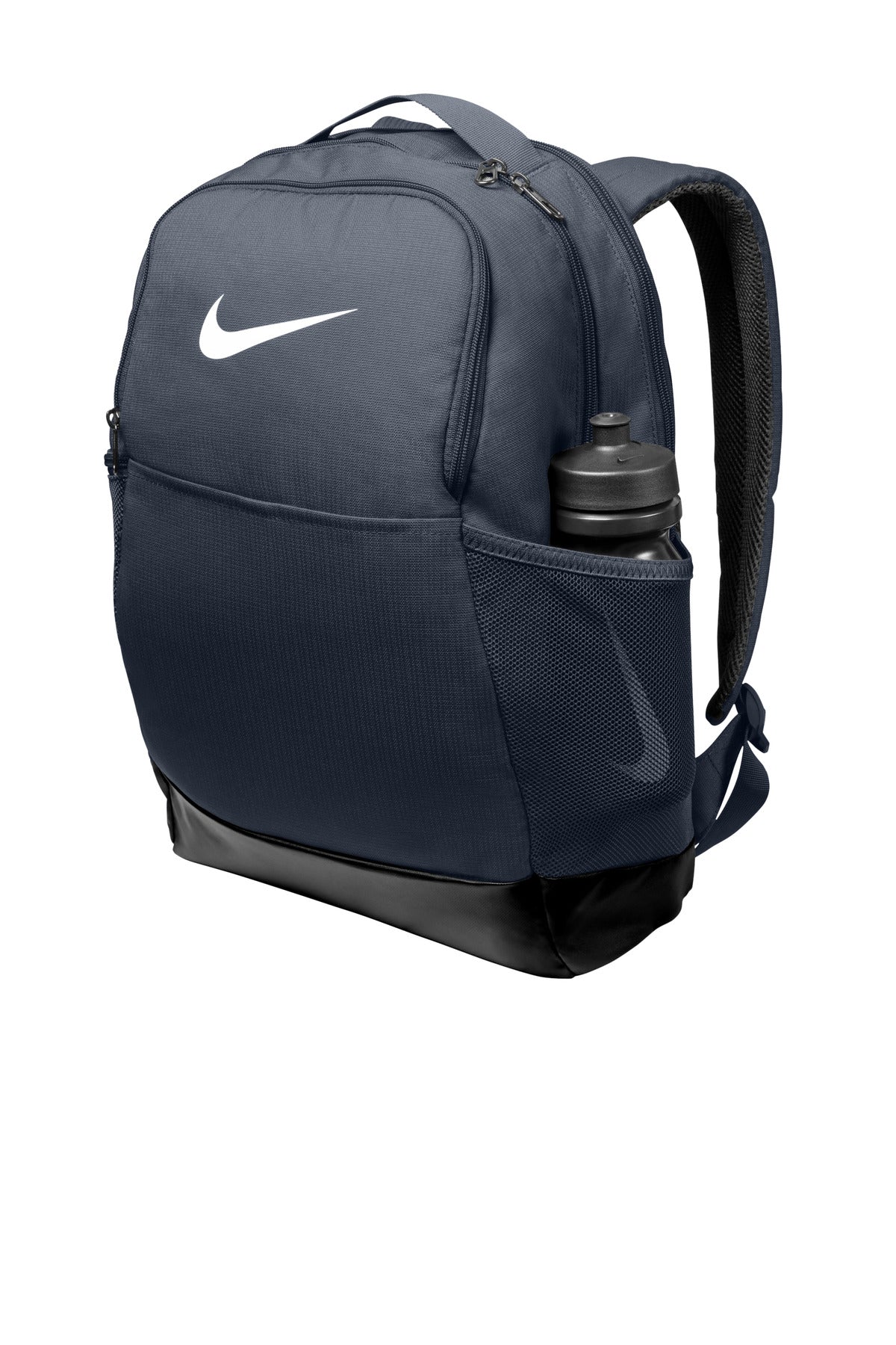 Left View of MdntNavy Nike Brasilia Medium Backpack NKDH7709