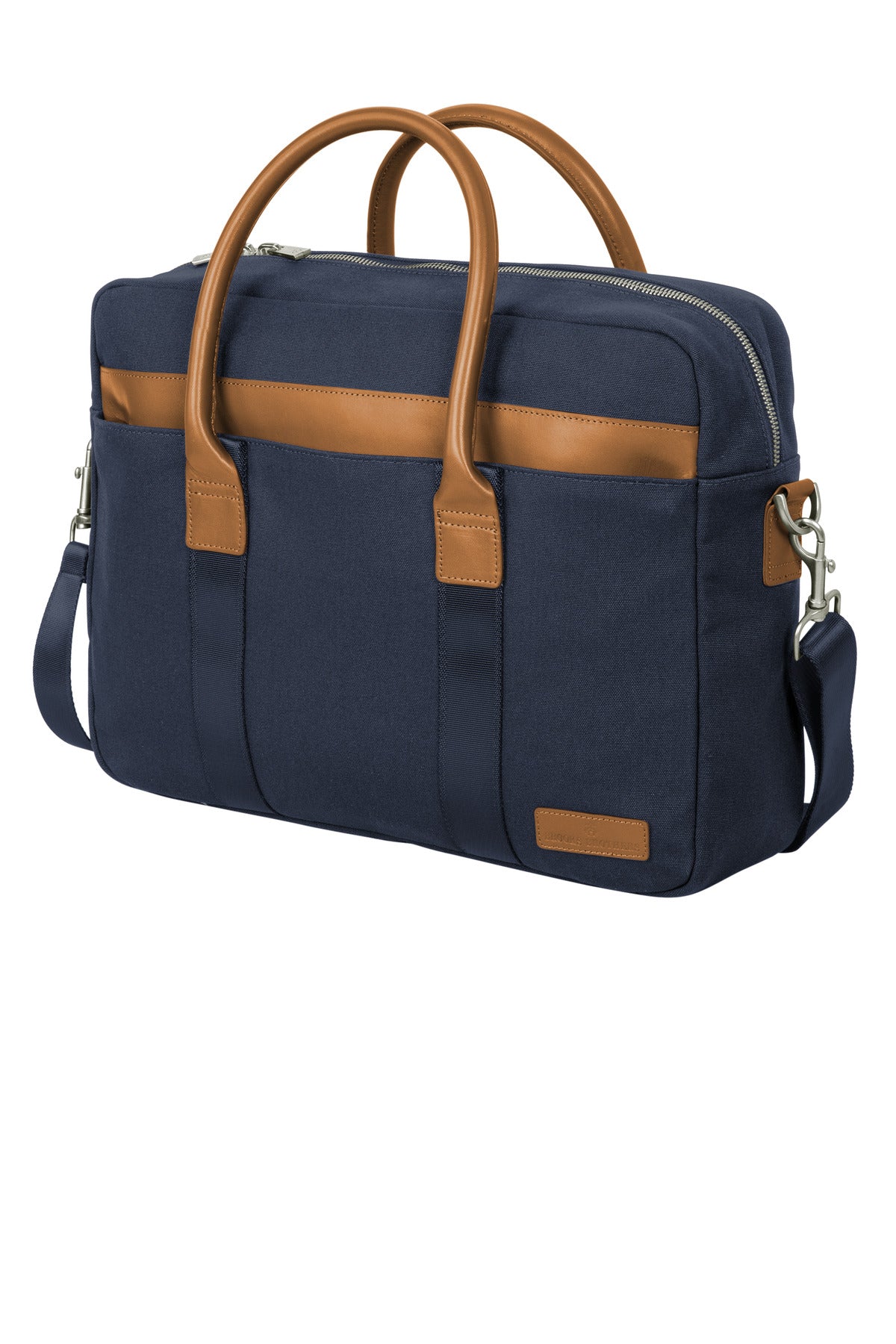 Left View of NavyBlazer Brooks Brothers Wells Briefcase BB18830