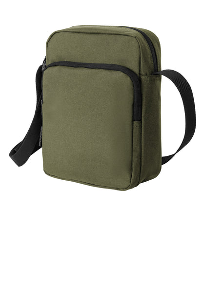 Left View of OliveGreen Port Authority Upright Crossbody Bag BG918