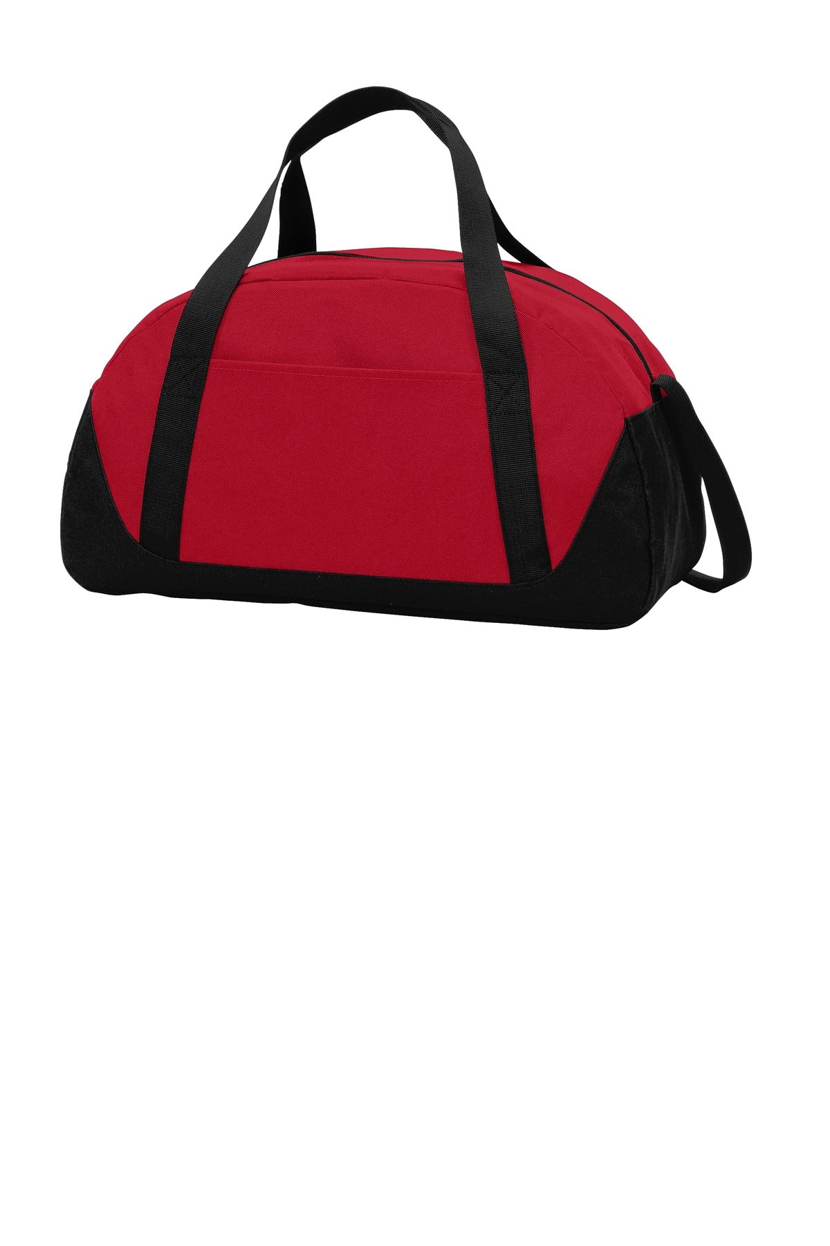 Left View of Tr Red/Black Port Authority Access Dome Duffel. BG818