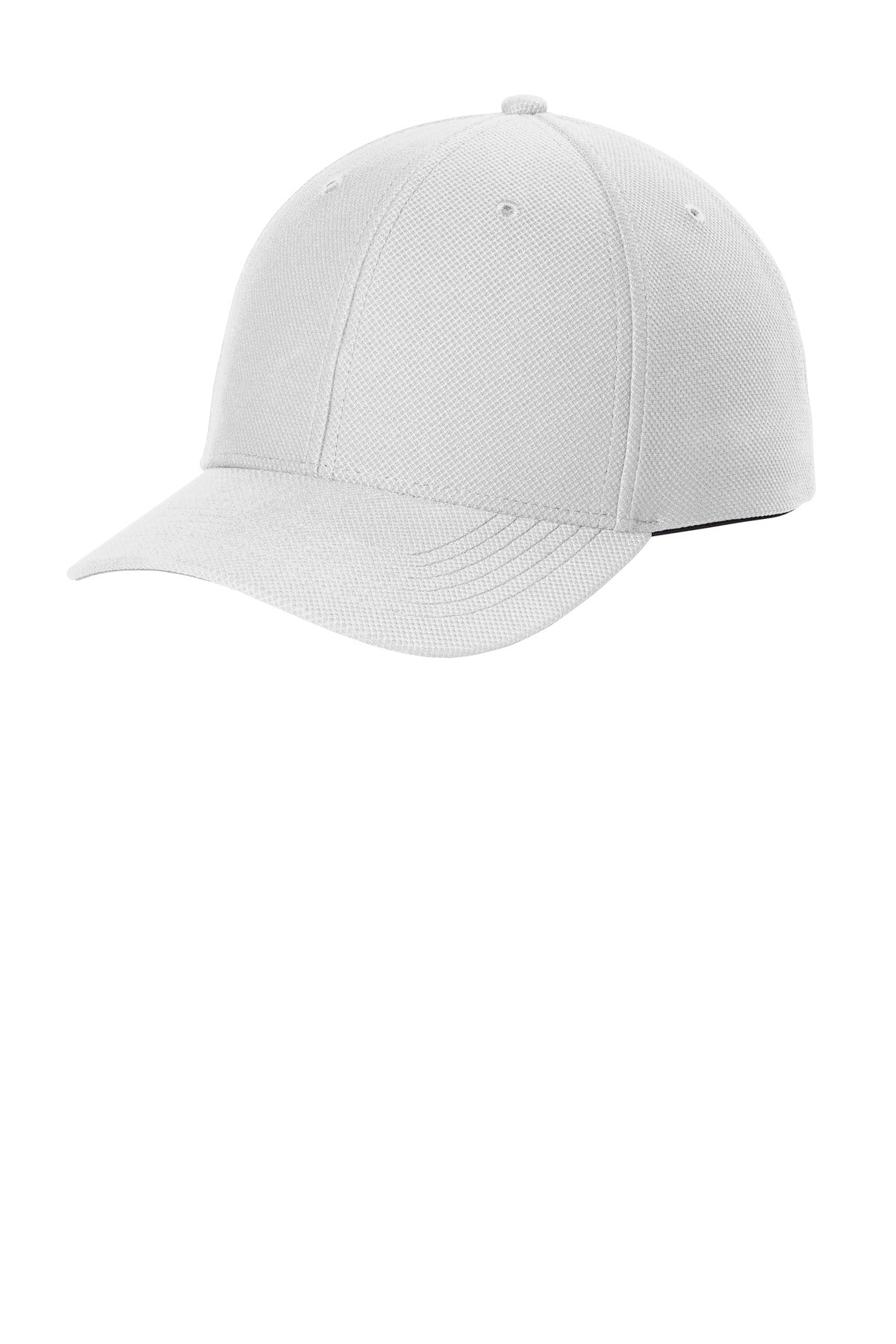 Left View of White Sport-Tek Action Snapback Cap. STC50