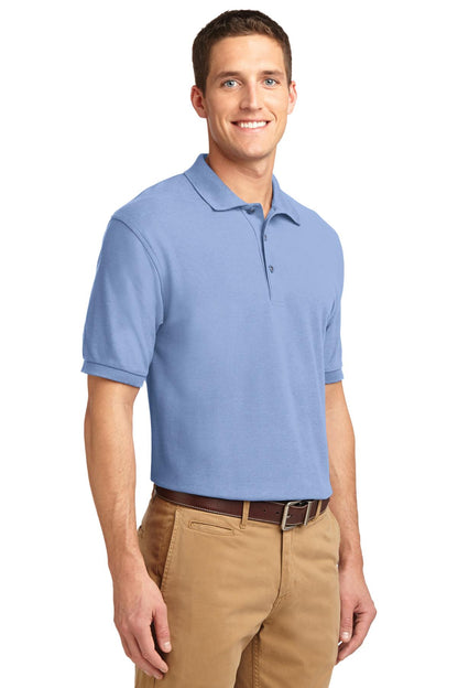 Light Blue Port Authority Tall Silk Touch Polo. TLK500