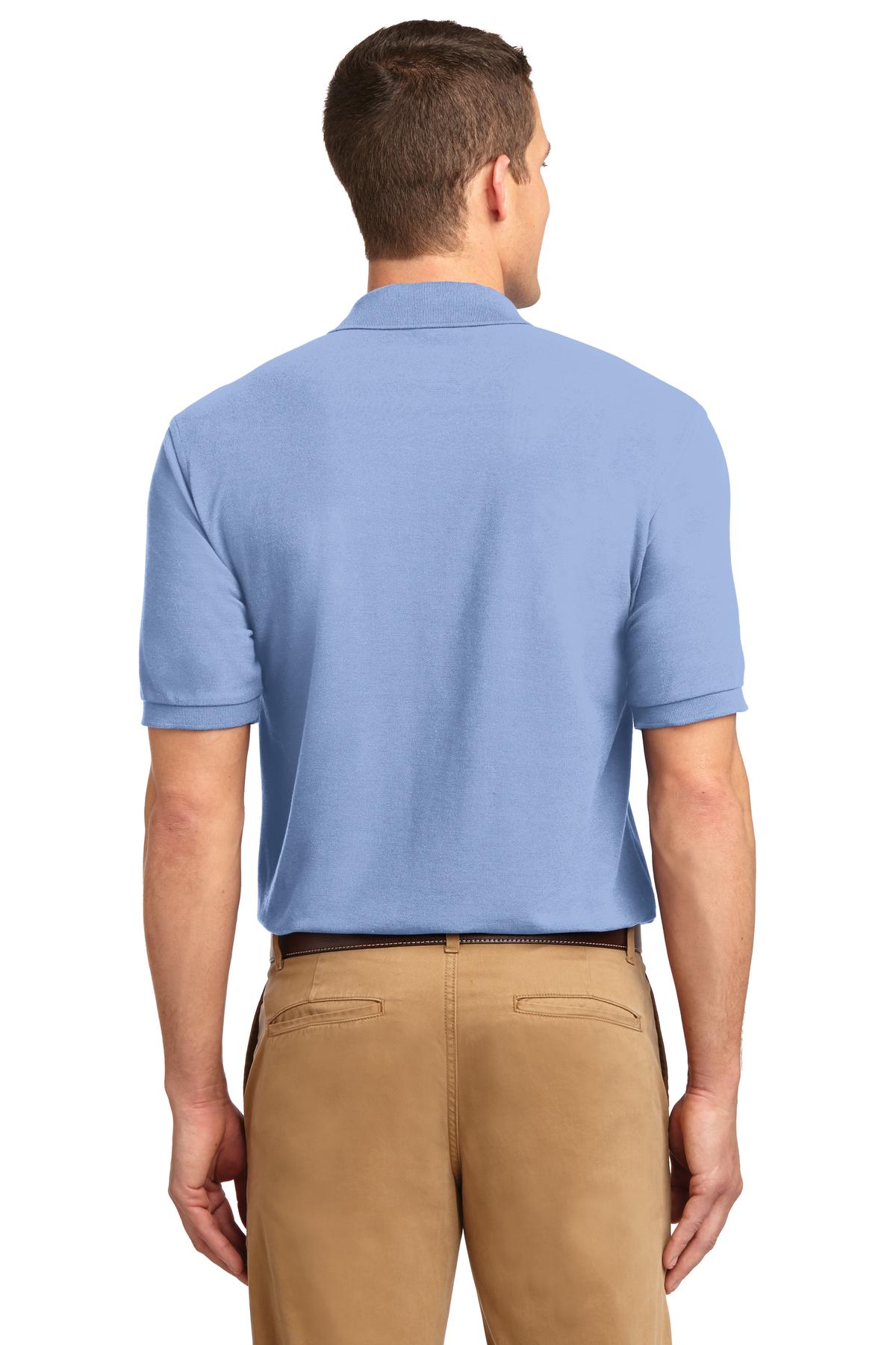 Light Blue Port Authority Tall Silk Touch Polo. TLK500