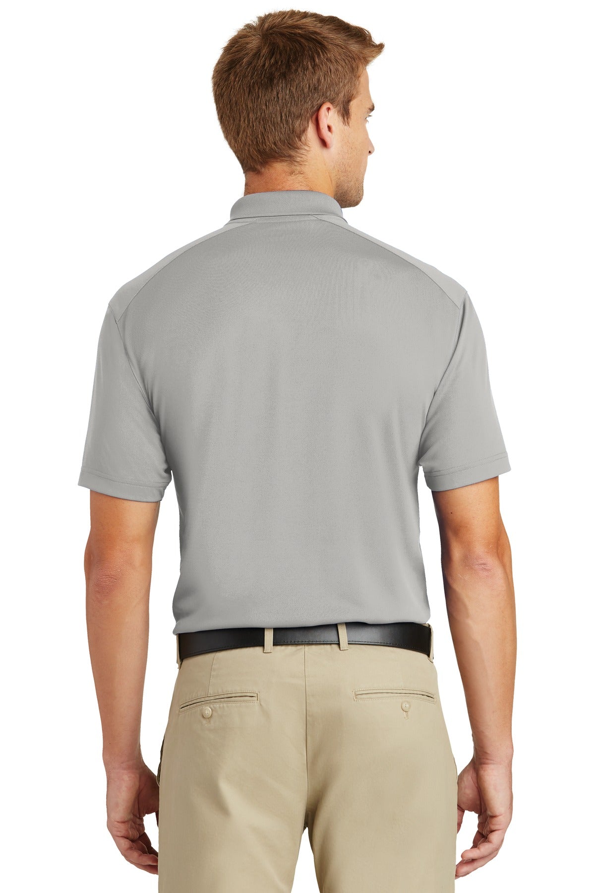 Light Grey CornerStone Select Lightweight Snag-Proof Polo. CS418