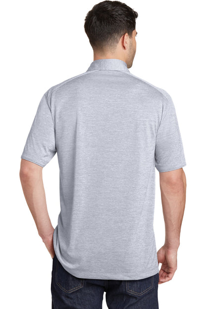 Light Grey Port Authority Digi Heather Performance Polo. K574