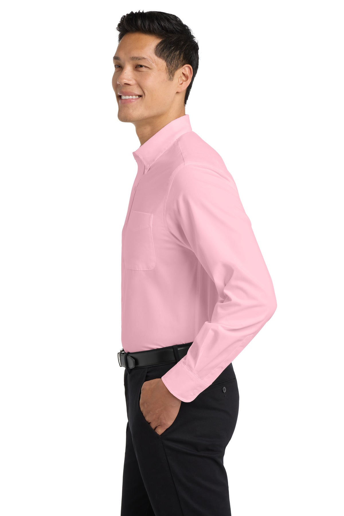 Light Pink Port Authority Extended Size Long Sleeve Easy Care Shirt S608ES