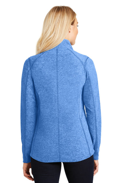 Light Royal He Port Authority Women's Heather Microfleece Full-Zip Jacket. L235
