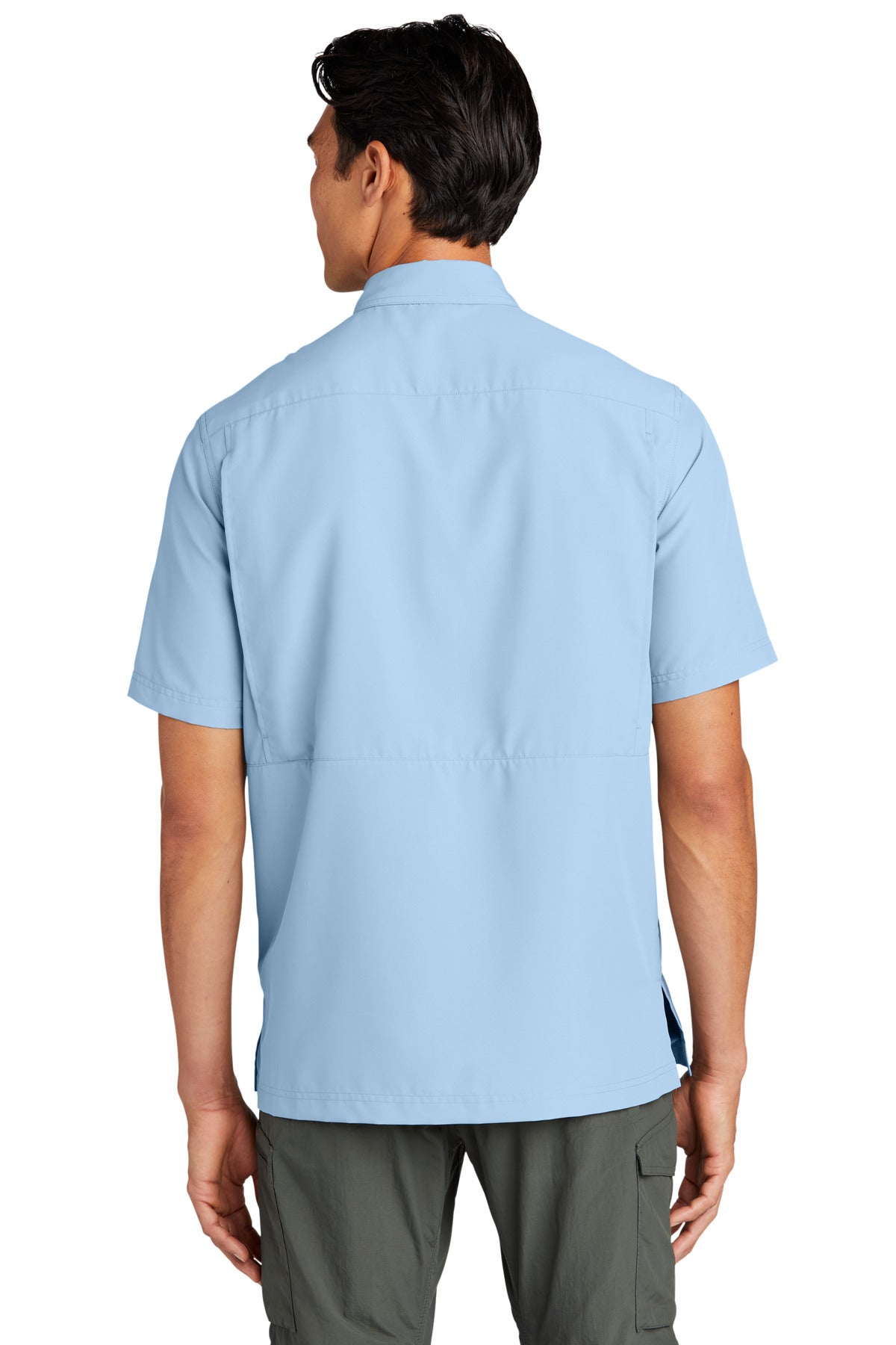 LightBlue Port Authority Short Sleeve UV Daybreak Shirt W961