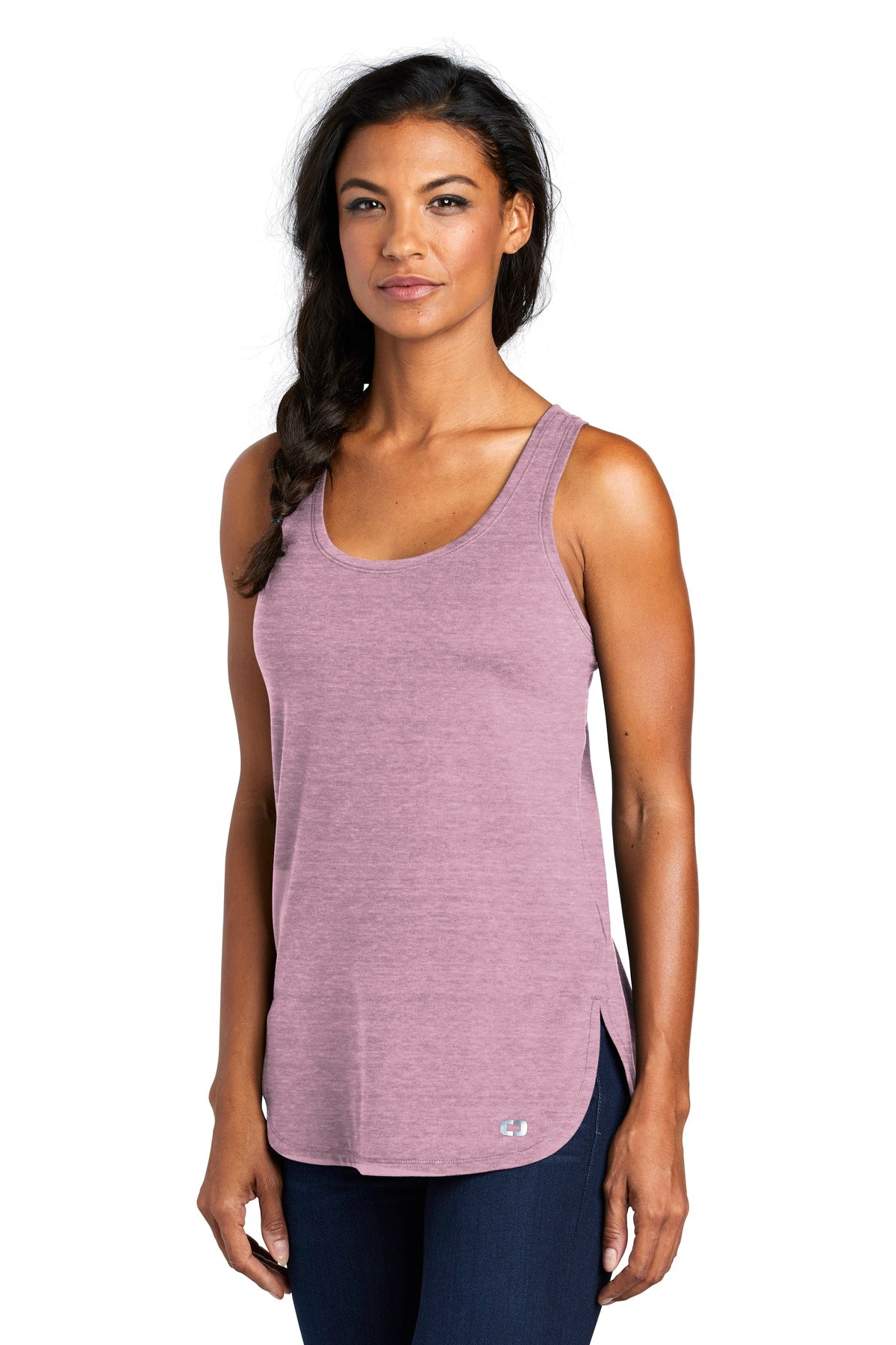 Lilac Hthr OGIO Women's Luuma Tank. LOG801