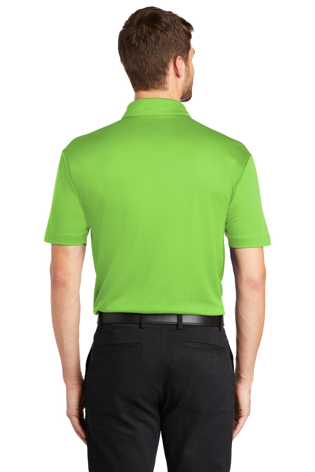 Lime Port Authority Silk Touch Performance Pocket Polo. K540P
