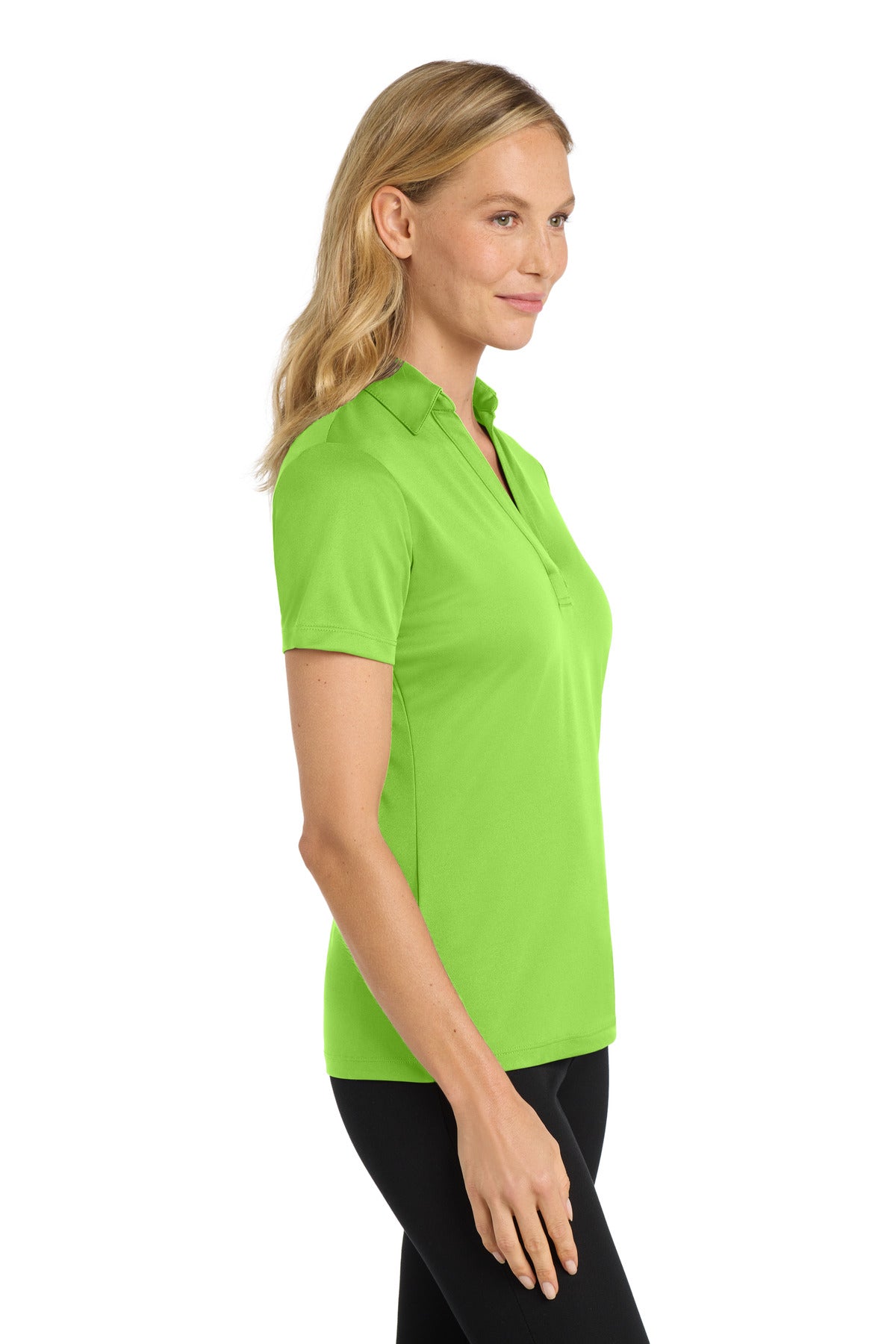 Lime Port Authority Women's Silk Touch Performance Polo. L540