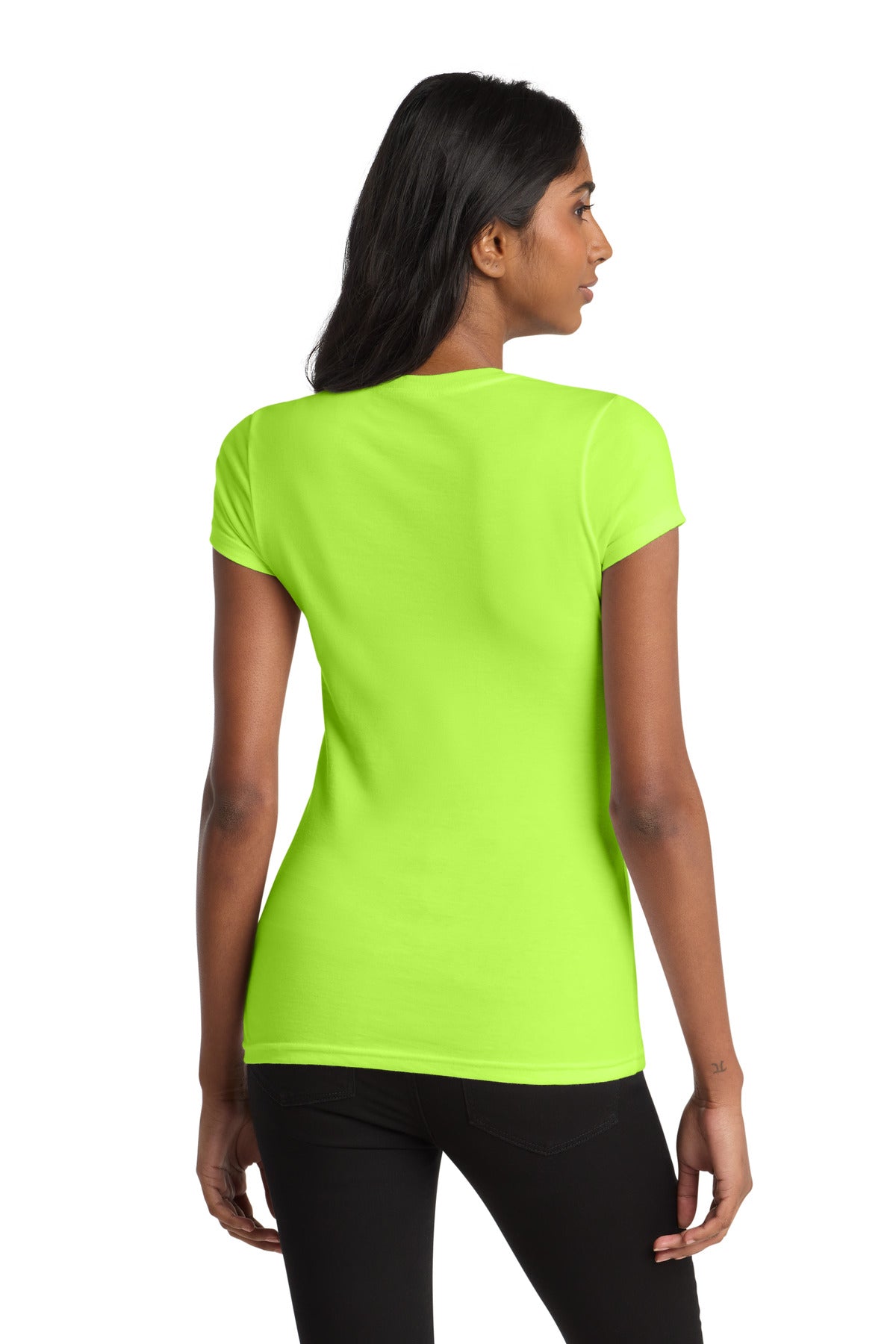 Lime Shock District Women's Fitted Very Important Tee . DT6001