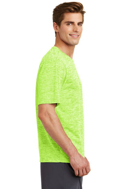 Lime Shock Ele Sport-Tek PosiCharge Electric Heather Tee. ST390