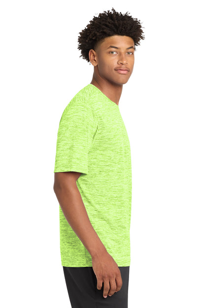 Lime Shock Ele Sport-Tek PosiCharge Electric Heather Tee. ST390