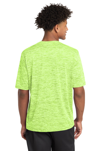 Lime Shock Ele Sport-Tek PosiCharge Electric Heather Tee. ST390