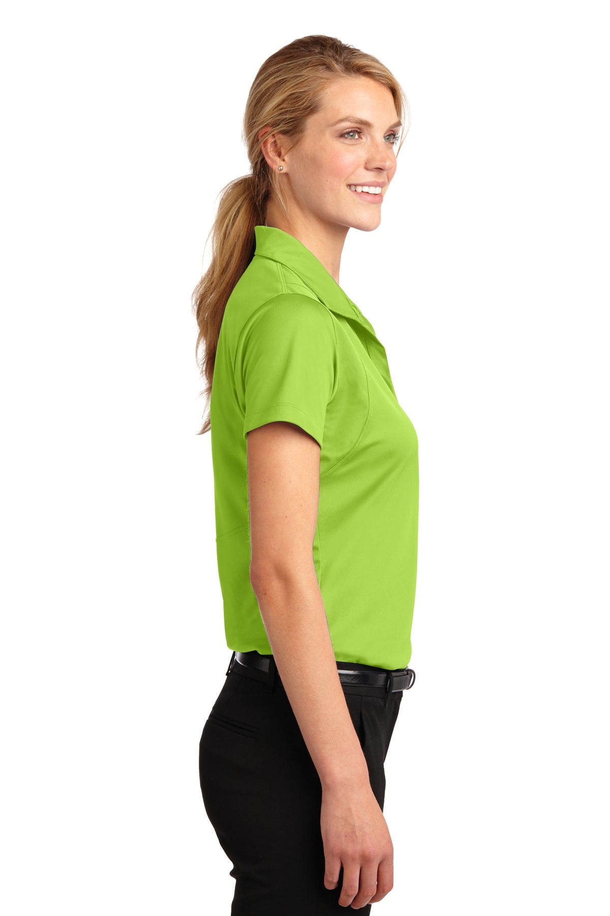 Lime Shock Sport-Tek Women's Micropique Sport-Wick Polo. LST650