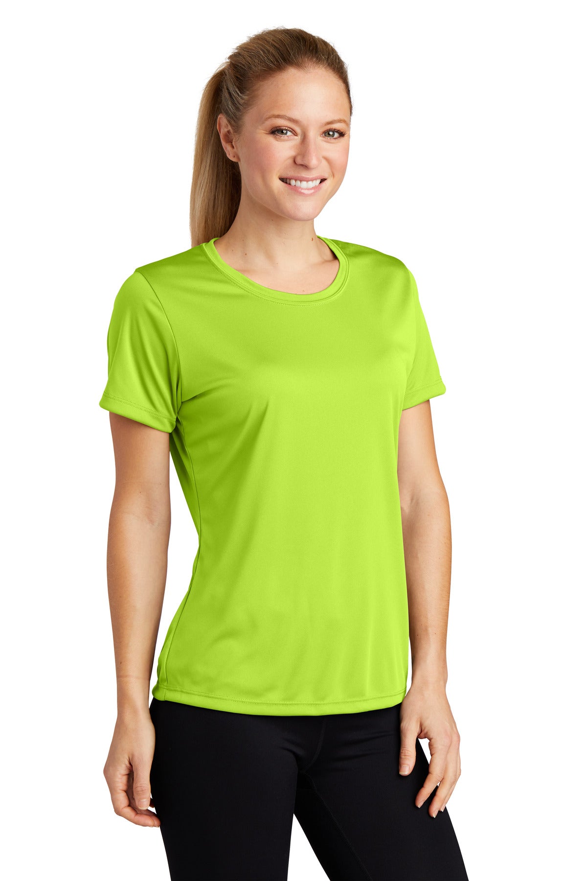 Lime Shock Sport-Tek Women's PosiCharge Competitor Tee. LST350