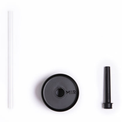 Black Powder MiiR® Sipper Straw Bottle - 16 Oz.