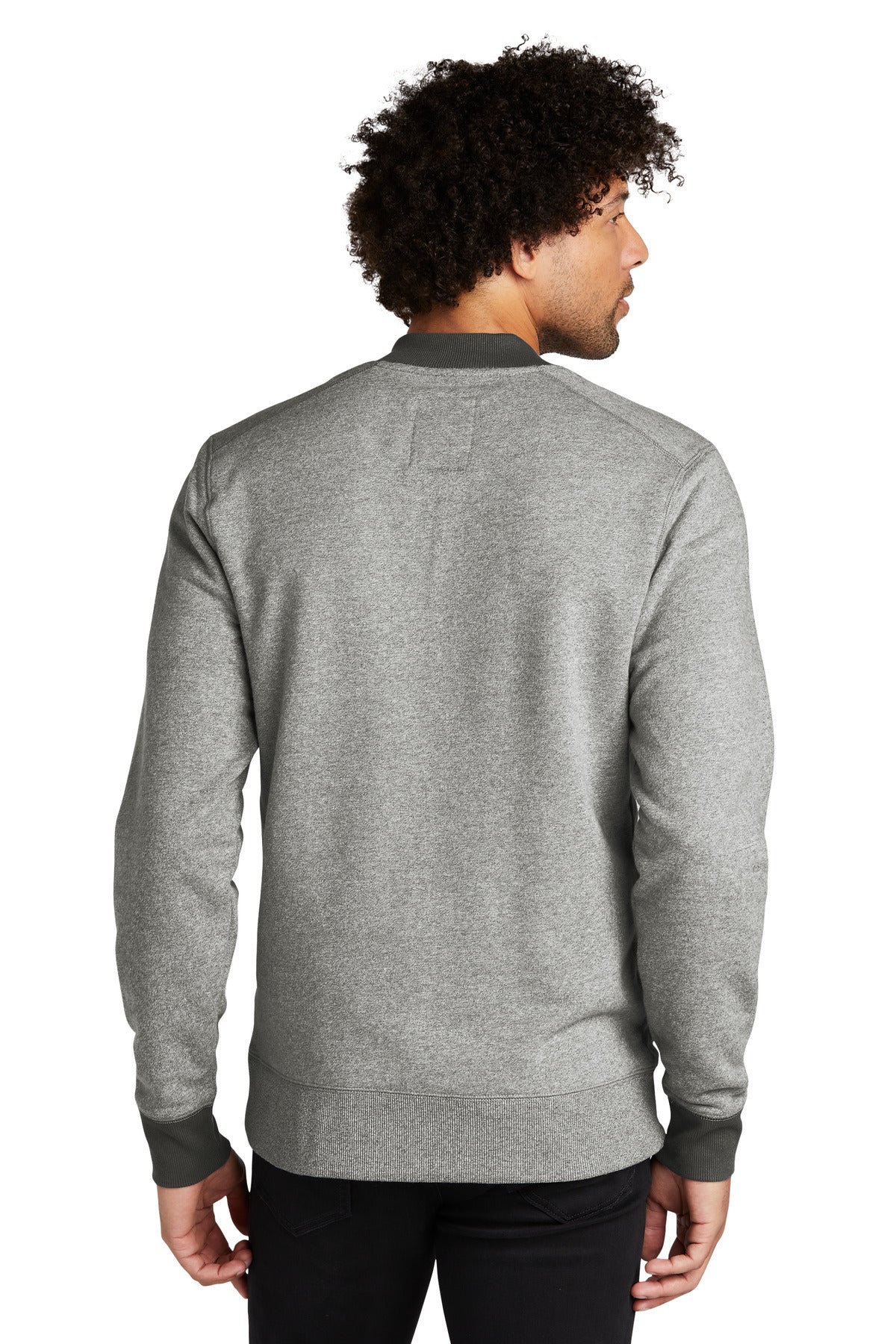 Lt Grph Tw/Gph New Era French Terry Baseball Full-Zip. NEA503